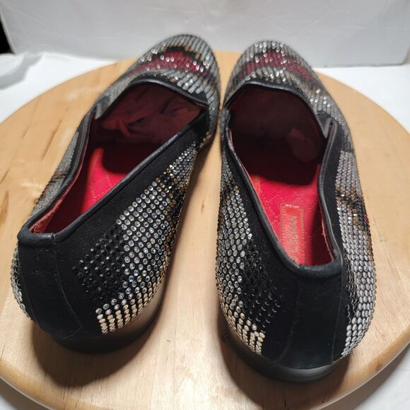Louis Leeman Crystal Studded Loafers Men’s 45 Made in Italy Red Sole NWOB main image 6